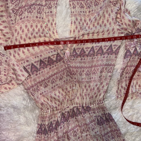 Boho Beachy Chic Maizy Cummings Maxi Dress pinks Size Medium - Picture 9 of 11